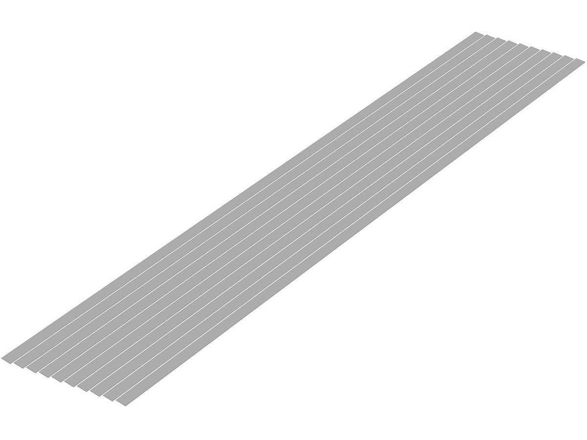 プラ=材料 [グレー] 細切り板 0.3 x 4.0mm 10本入