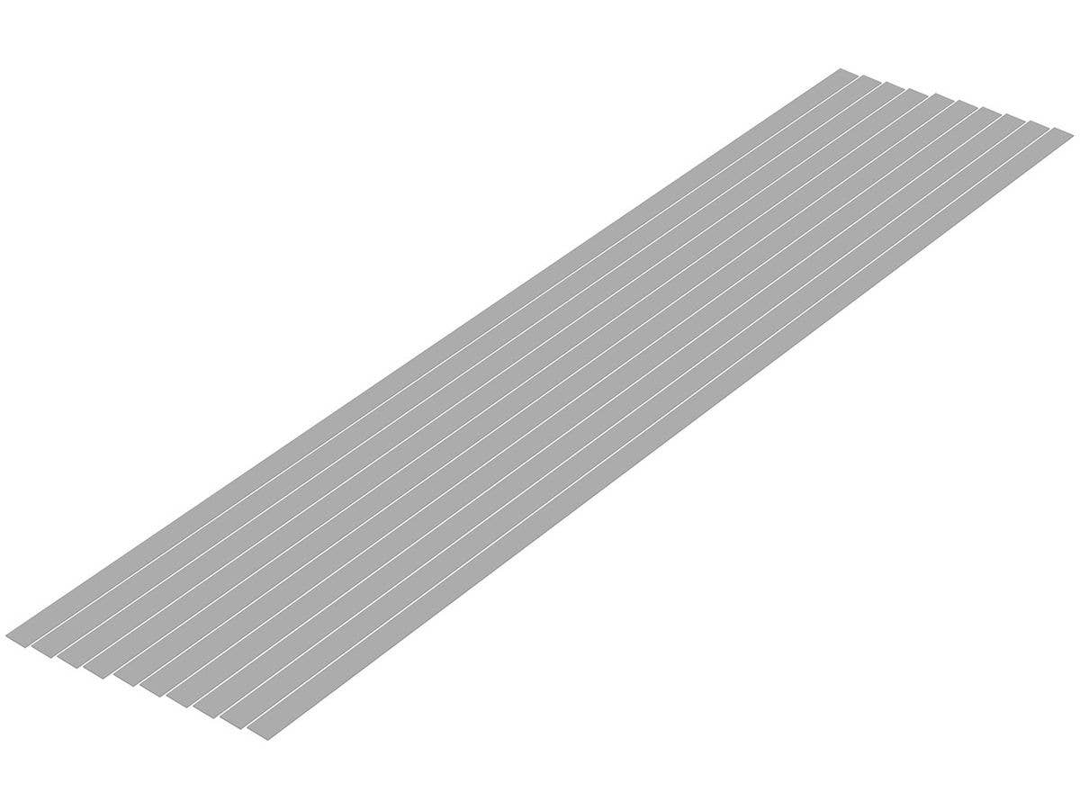 プラ=材料 [グレー] 細切り板 0.3 x 5.0mm 10本入
