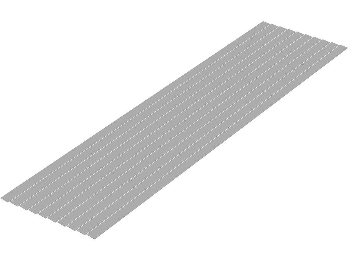 プラ=材料 [グレー] 細切り板 0.3 x 6.0mm 10本入
