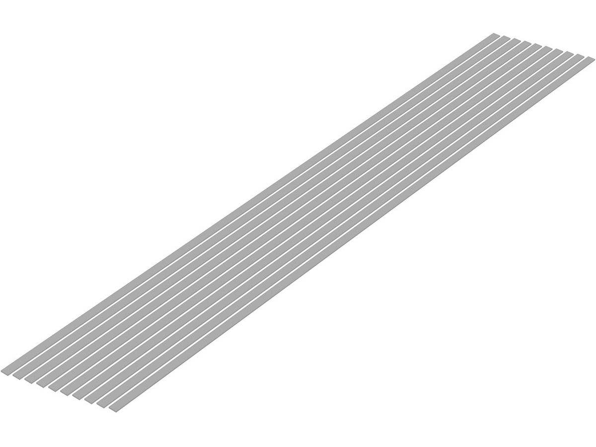 プラ=材料 [グレー] 細切り板 0.5 x 3.0mm 10本入