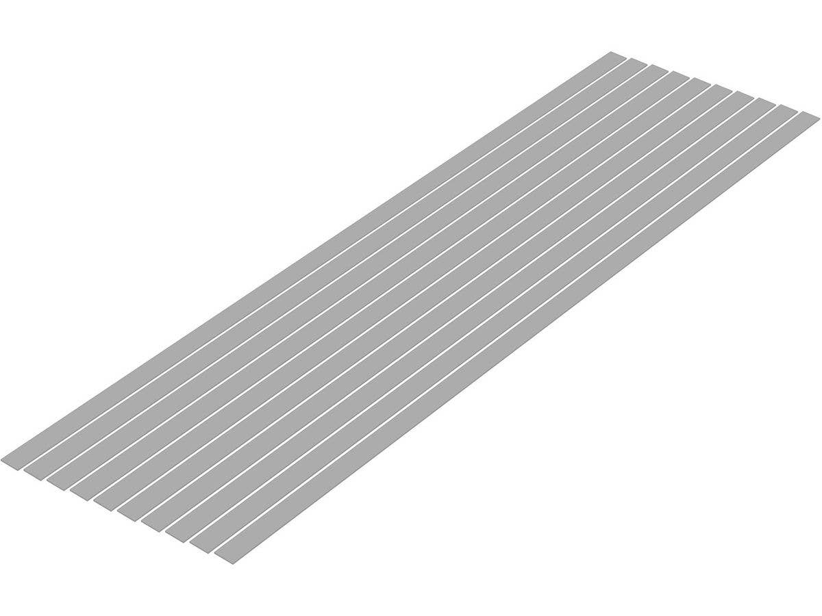 プラ=材料 [グレー] 細切り板 0.5 x 6.0mm 10本入
