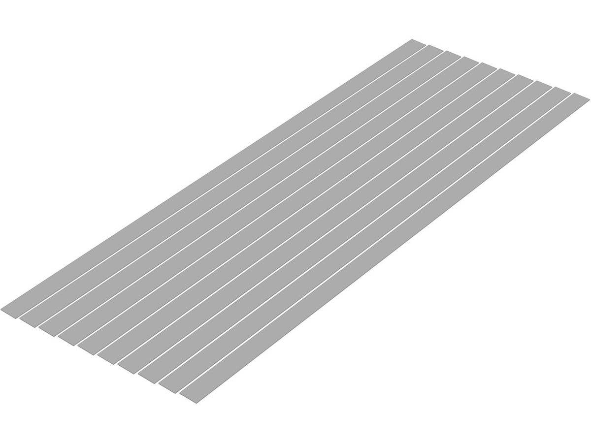 プラ=材料 [グレー] 細切り板 0.5 x 8.0mm 10本入