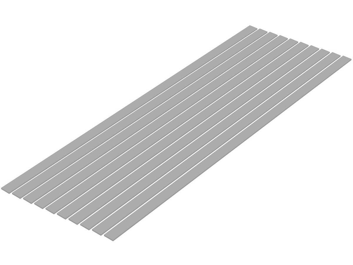 プラ=材料 [グレー] 細切り板 1.0 x 7.0mm 10本入