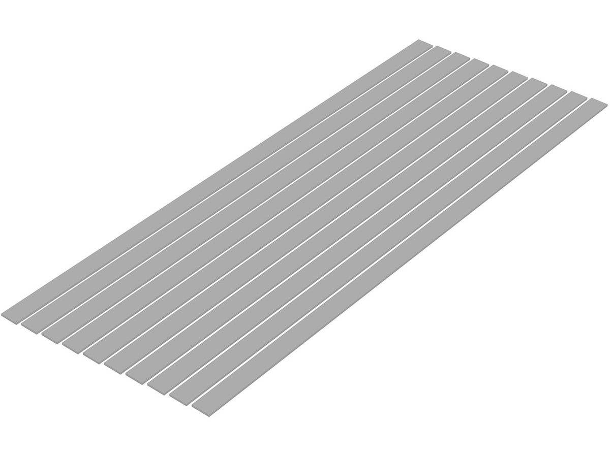 プラ=材料 [グレー] 細切り板 1.0 x 8.0mm 10本入