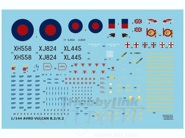 1/144 アブロ バルカン B.2/K.2 デカール #1 (エアフィックス用)