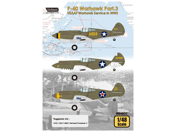 1/48 P-40 ウォーホーク デカール パート3 USAAF WWII