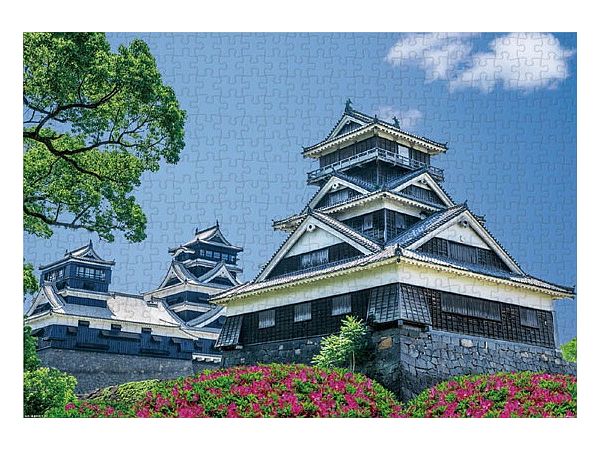 ジグソーパズル: つつじ咲く熊本城 (熊本) 500ピース (53 x 38cm)