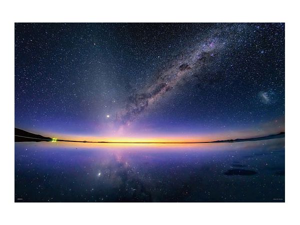 ジグソーパズル: 天空の鏡が映す夜明けの天の川 (ウユニ塩湖) 1000P (50 x 75cm)