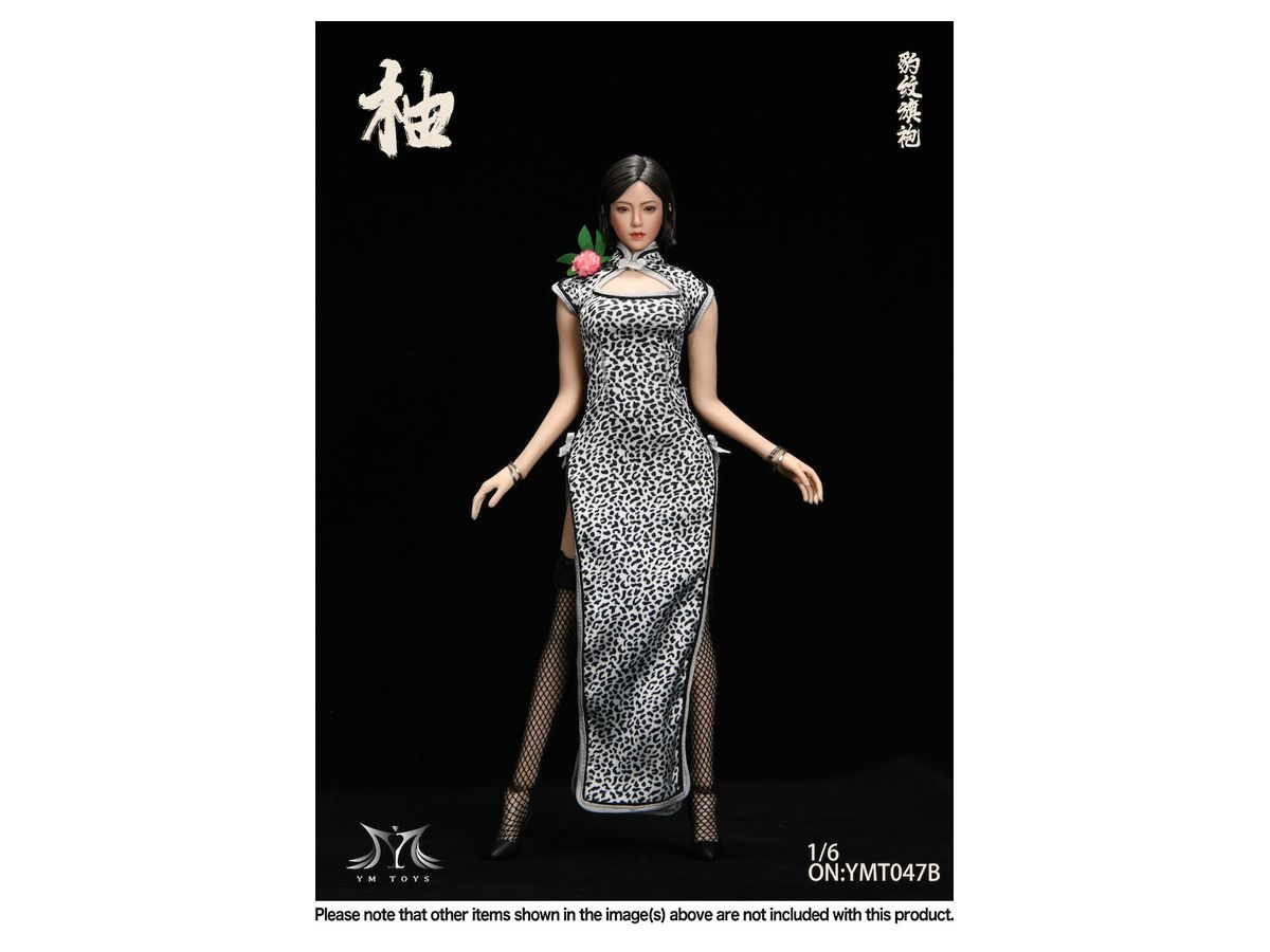 1/6 豹柄チャイナドレス & ヘッドセット B