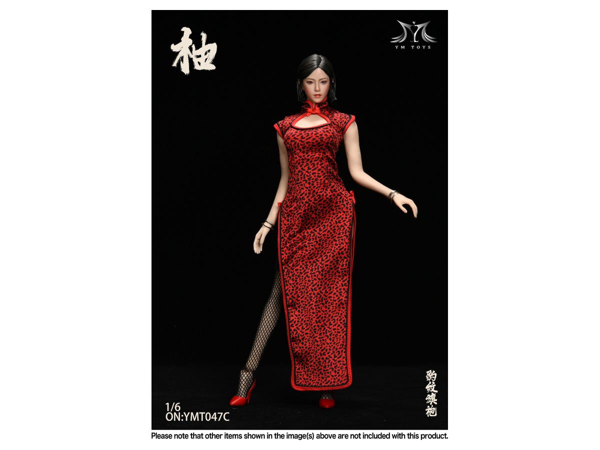1/6 豹柄チャイナドレス & ヘッドセット C