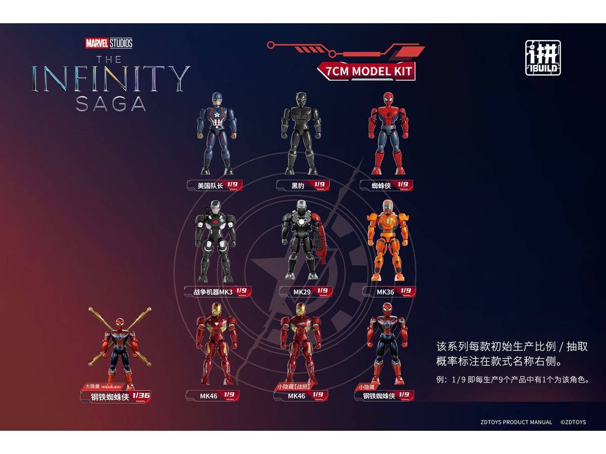 7cm インフィニティ・サーガ シリーズ ブラインドボックス Vol.01 1Box 9pcs
