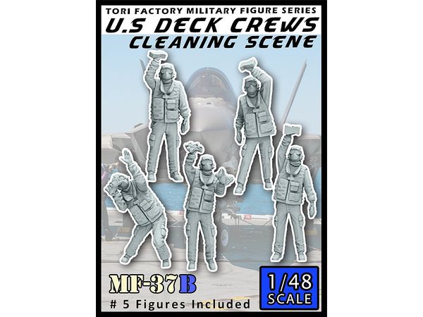 1/48 現用 アメリカ海軍空母甲板作業員 機体クリーニング